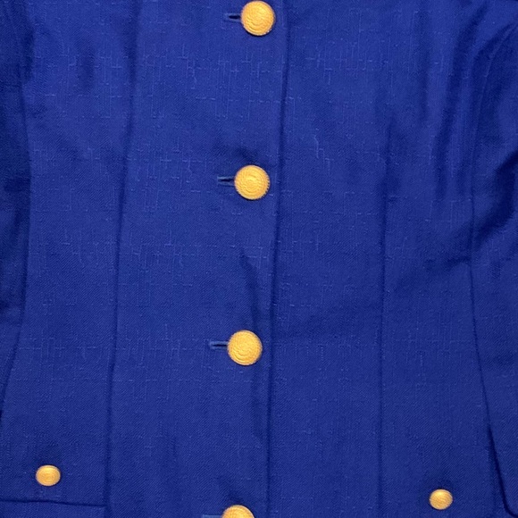 Vintage Royal Blue Blazer Sz. 4 - Picture 6 of 9